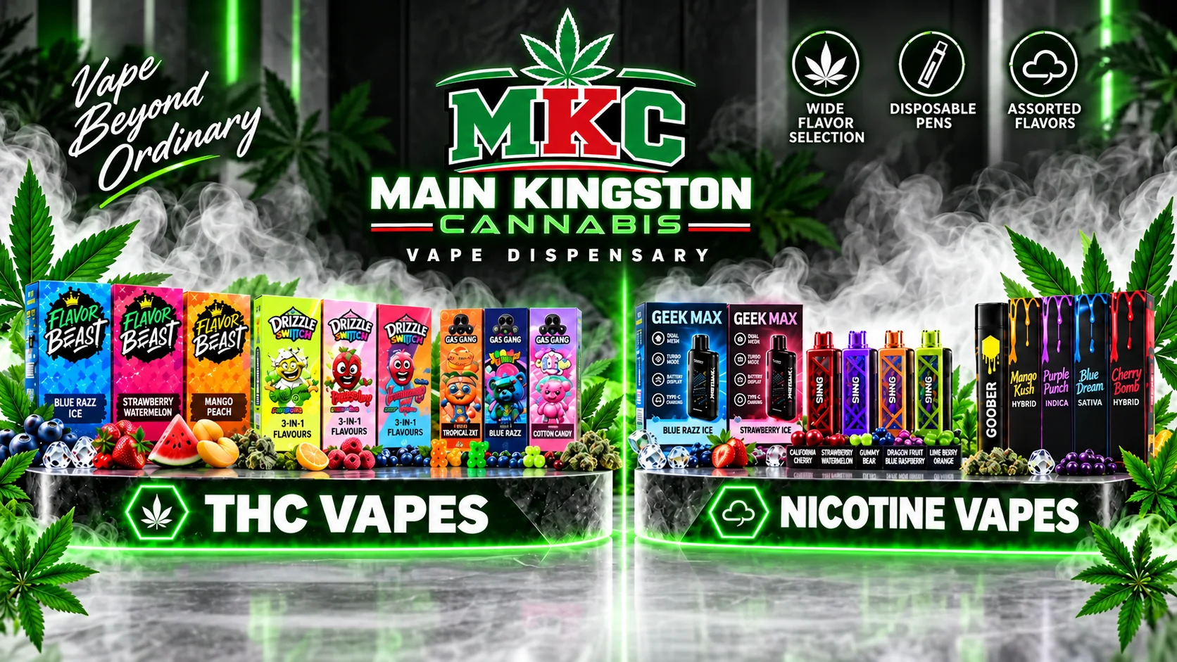 Main Kingston Cannabis in Kingston Road / Upper Beaches — nicotine vapes and THC vapes